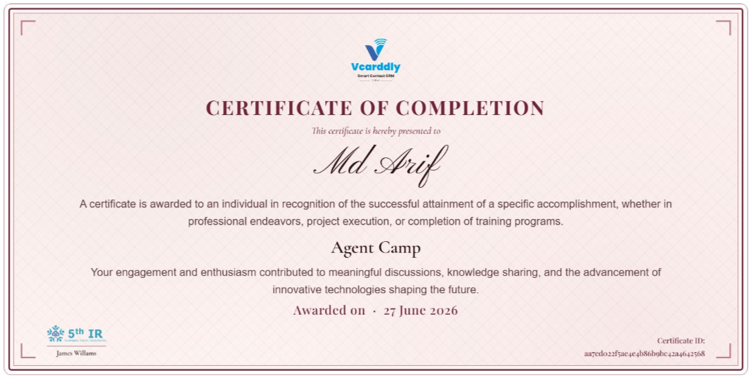 Speaker Certificate