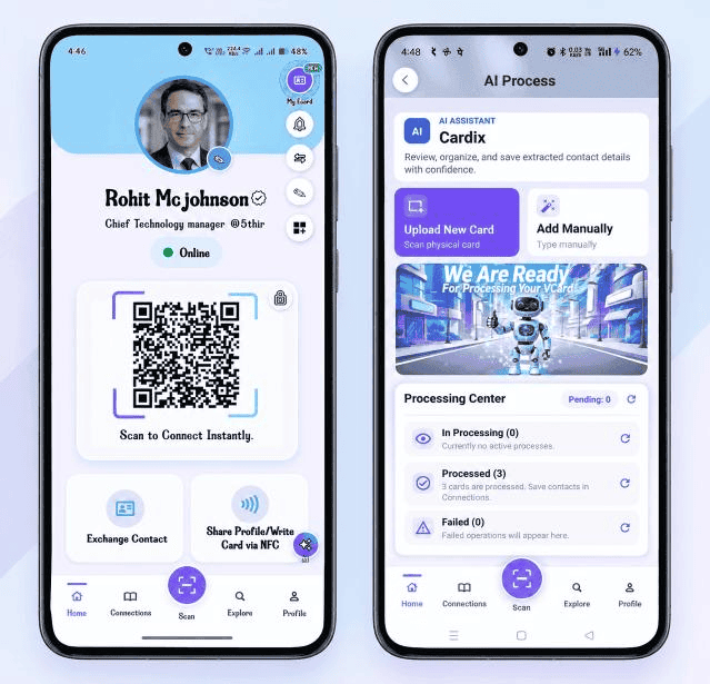 Vcarddly App - Cardix AI Assistant