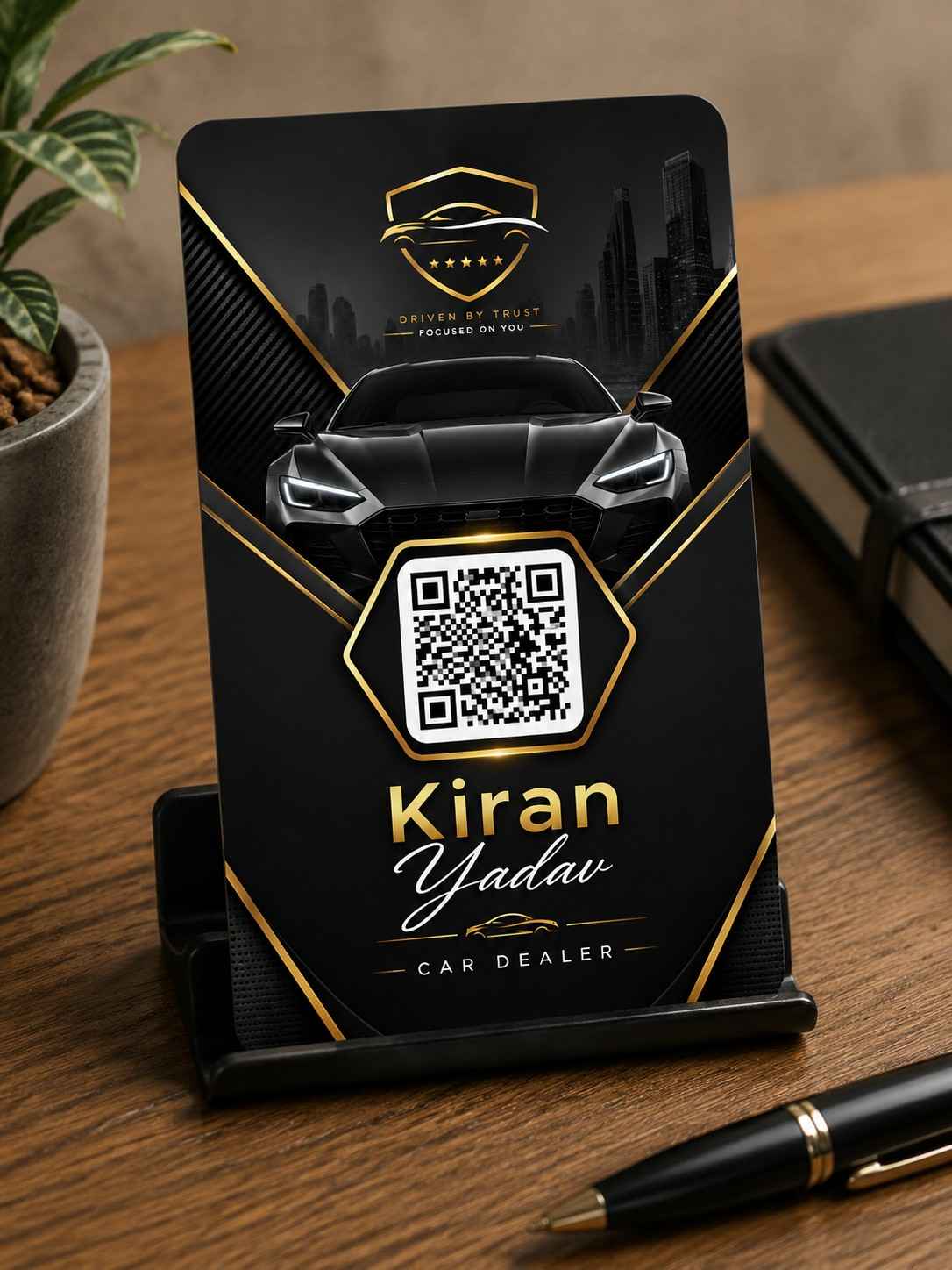Car Dealer Digital QR Business Card