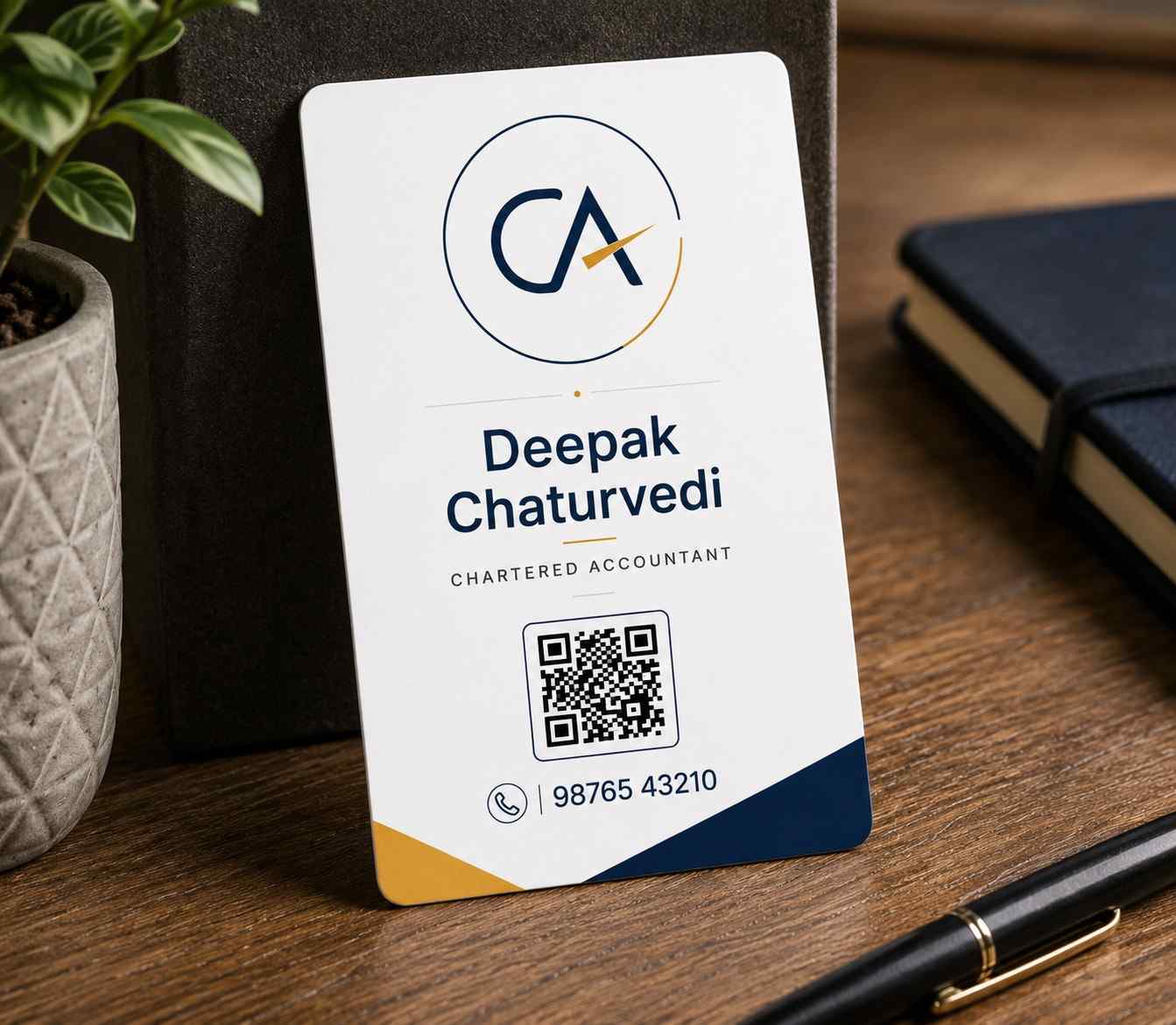 Chartered Accountant Digital QR Business Card