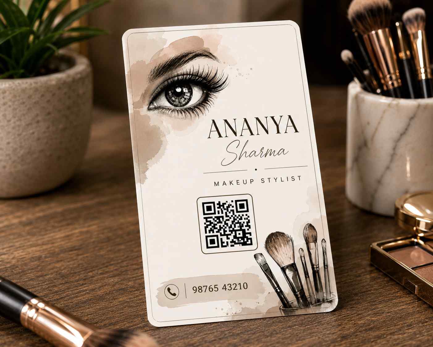 Makeup Stylist Digital QR Business Card