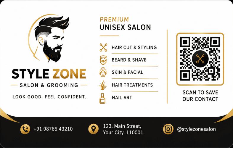 Premium Salon Business Card
