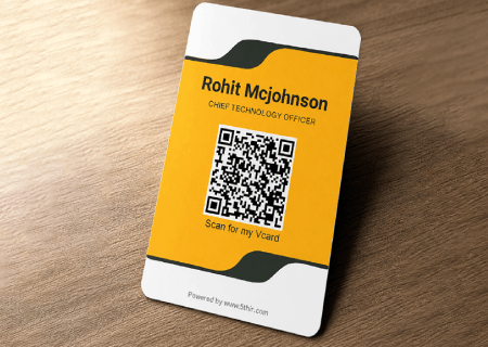 Yellow Accent Card